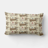 Persoonlijke worst Dog Dachshund Throw Cushion Kussen (Achterkant)