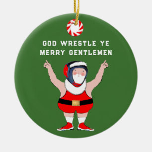 Persoonlijke worstelaar keramisch ornament