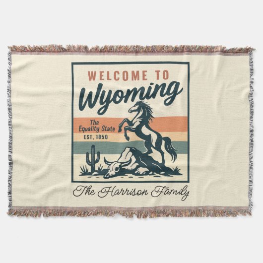 Persoonlijke Wyoming Worpdeken Deken (Voorkant)