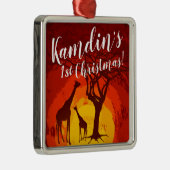 Persoonlijke XMAS Ornament African Safari Giraffe (Rechts)