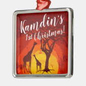 Persoonlijke XMAS Ornament African Safari Giraffe (Links)