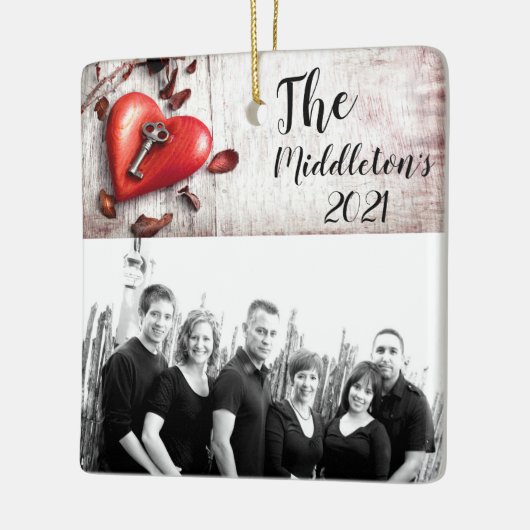 Persoonlijke XMAS Ornament Country Wood Key voor m (Links)