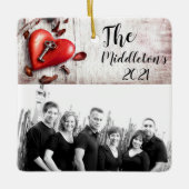 Persoonlijke XMAS Ornament Country Wood Key voor m (Voorkant)