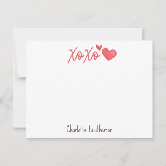 Persoonlijke xoxo briefkaart (Voorkant)