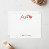 Persoonlijke xoxo briefkaart (Voorkant / Achterkant in situ)