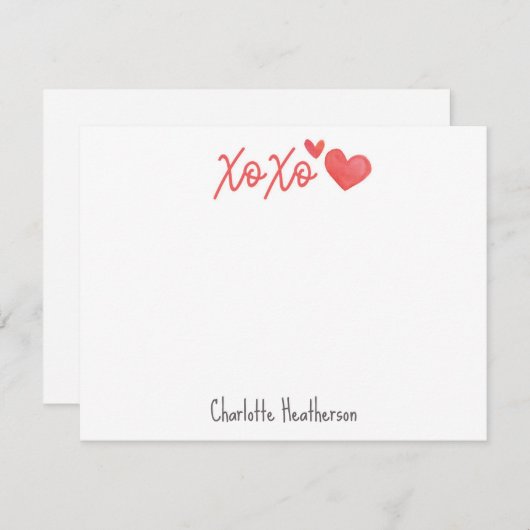 Persoonlijke xoxo briefkaart (Voorkant / Achterkant)