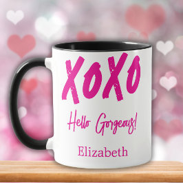 Persoonlijke XOXO Hallo Mooi Valentijnsdag Mok