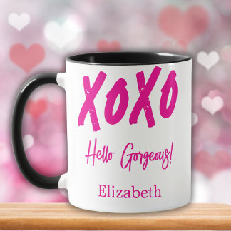 Persoonlijke XOXO Hallo Mooi Valentijnsdag Mok