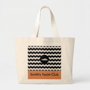 Persoonlijke Yacht Club Boodschappentas Grote Tote Bag