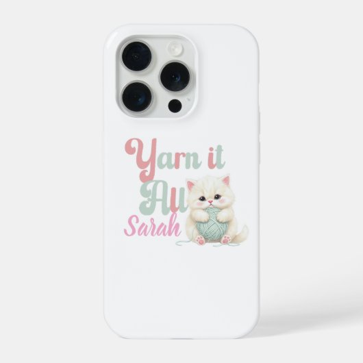 Persoonlijke Yarn it All iPhone Hoes Hoesje (Achterkant)