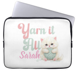 Persoonlijke Yarn it All laptoptas Laptop Sleeve