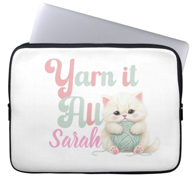 Persoonlijke Yarn it All laptoptas Laptop Sleeve (Voorkant)