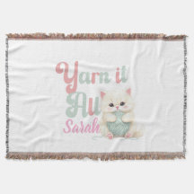 Persoonlijke Yarn it All Throw deken 