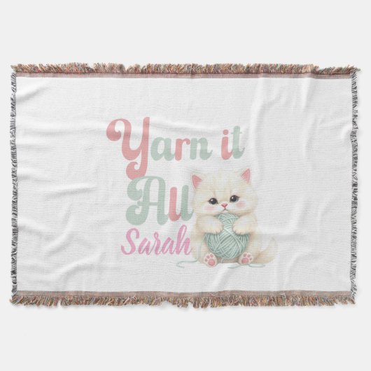 Persoonlijke Yarn it All Throw deken  (Voorkant)