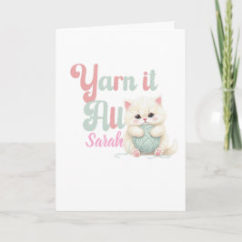 Persoonlijke Yarn it All wenskaart Kaart