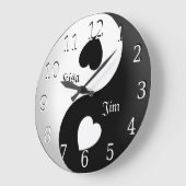 Persoonlijke Yin Yang Love Clock Grote Klok (Hoek)