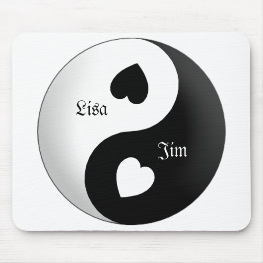 Persoonlijke Yin Yang Love Muismat (Voorkant)