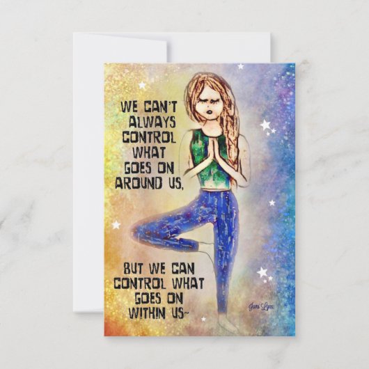 Persoonlijke Yoga-bemoedigingskaart (Voorkant)