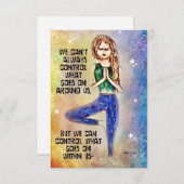 Persoonlijke Yoga-bemoedigingskaart (Voorkant / Achterkant)