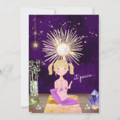 Persoonlijke Yoga Girl Meditation and Crystals Bedankkaart (Achterkant)