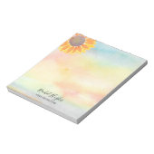 Persoonlijke Yoga-instructeur Zonnebloem Notitieblok (Linkerzijde)