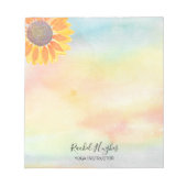 Persoonlijke Yoga-instructeur Zonnebloem Notitieblok (Voorkant)