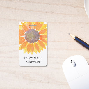 Persoonlijke Yoga Instructor Sunflower Badge