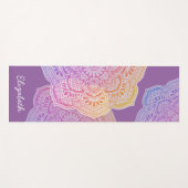 Persoonlijke yogamat met iris mandala (Voorkant (horizontaal))
