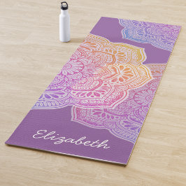 Persoonlijke yogamat met iris mandala