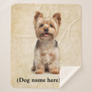 Persoonlijke Yorkie-hond Moeder Sherpa Deken