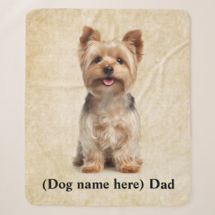 Persoonlijke Yorkie Hond Papa Sherpa Deken