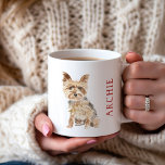Persoonlijke Yorkie Koffiemok<br><div class="desc">Met een prachtig handgeschilderde waterverf-achtige illustratie van een schattige Yorkshire Terrier,  is deze mok ideaal voor hondenliefhebbers.</div>