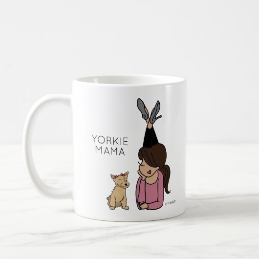 Persoonlijke Yorkie Mama Coffee-Mok Koffiemok (Links)