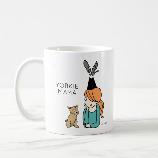 Persoonlijke Yorkie Mama Coffee-Mok Koffiemok (Links)