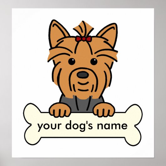 Persoonlijke Yorkie Poster (Voorkant)