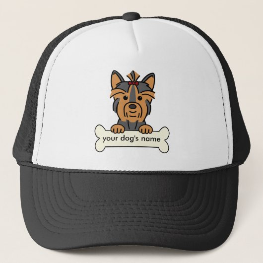 Persoonlijke Yorkie Trucker Pet (Voorkant)