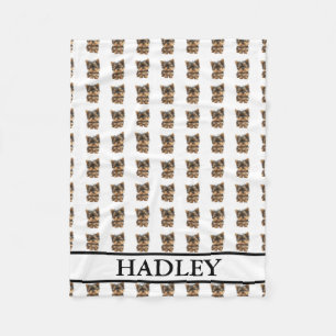 Persoonlijke Yorkie Yorkshire Terrier Fleece Deken