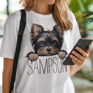 Persoonlijke Yorkie Yorkshire Terrier Hond Naam T-shirt