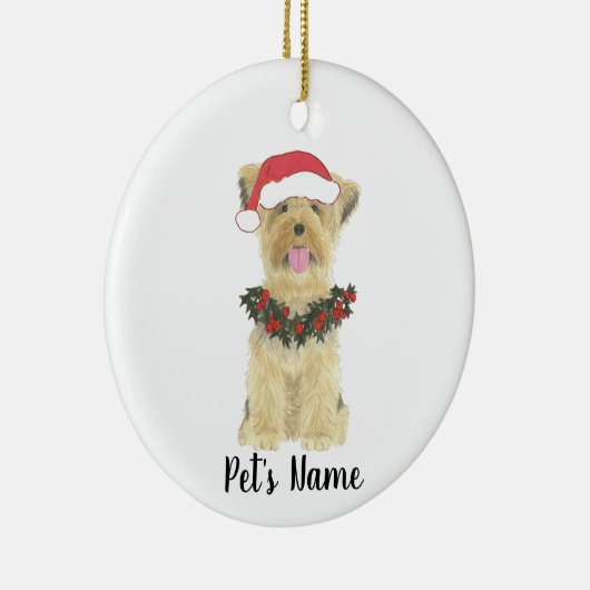 Persoonlijke Yorkshire Terrier Keramisch Ornament (Rechts)