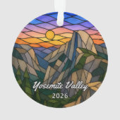 Persoonlijke Yosemite Valley Acryl Ornament, Cus Ornament (achterkant)