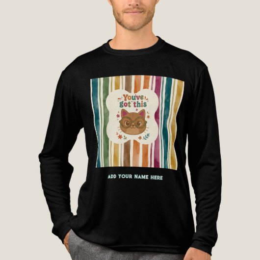 Persoonlijke You've Got This Kat Middelbare School Tri-Blend Shirt (Voorkant volledig)