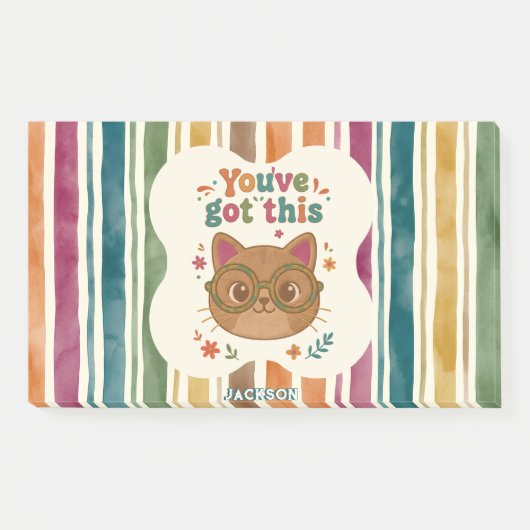 Persoonlijke You've Got This Kat Post-it® Notities Notes (Voorkant)