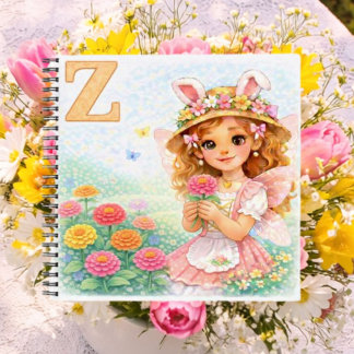 Persoonlijke Z Bloemige Zinnia Cadeau voor Meisjes Notitieboek