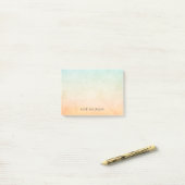 Persoonlijke Zachte Aquarel Achtergrond Post-it® Notes (Op bureau)