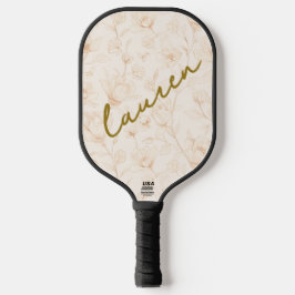 Persoonlijke zachte bloemenaam Pickleball-ontwerp Pickleball Paddle