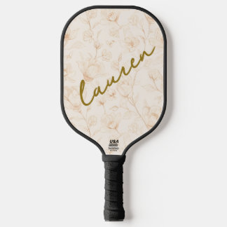 Persoonlijke zachte bloemenaam Pickleball-ontwerp Pickleball Paddle