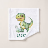 Persoonlijke zachte dinosaurus handdoekenset voor bad handdoek (Wasdoekje)