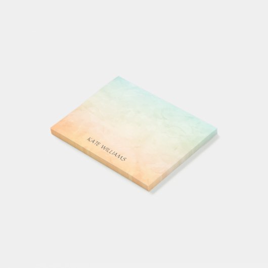 Persoonlijke Zachte Waterverf Achtergrond Post-it® Notes (Schuin)