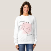Persoonlijke zachte ziel vrouwen sweatshirt (Voorkant volledig)