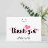 Persoonlijke zakelijke bedankjes bedankkaart (Staand voorkant)